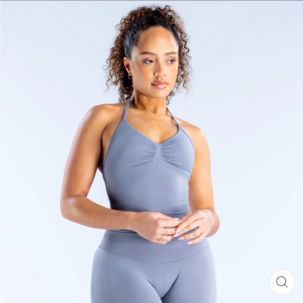 Dfyne Impact Longline Strappy Top in Graphite